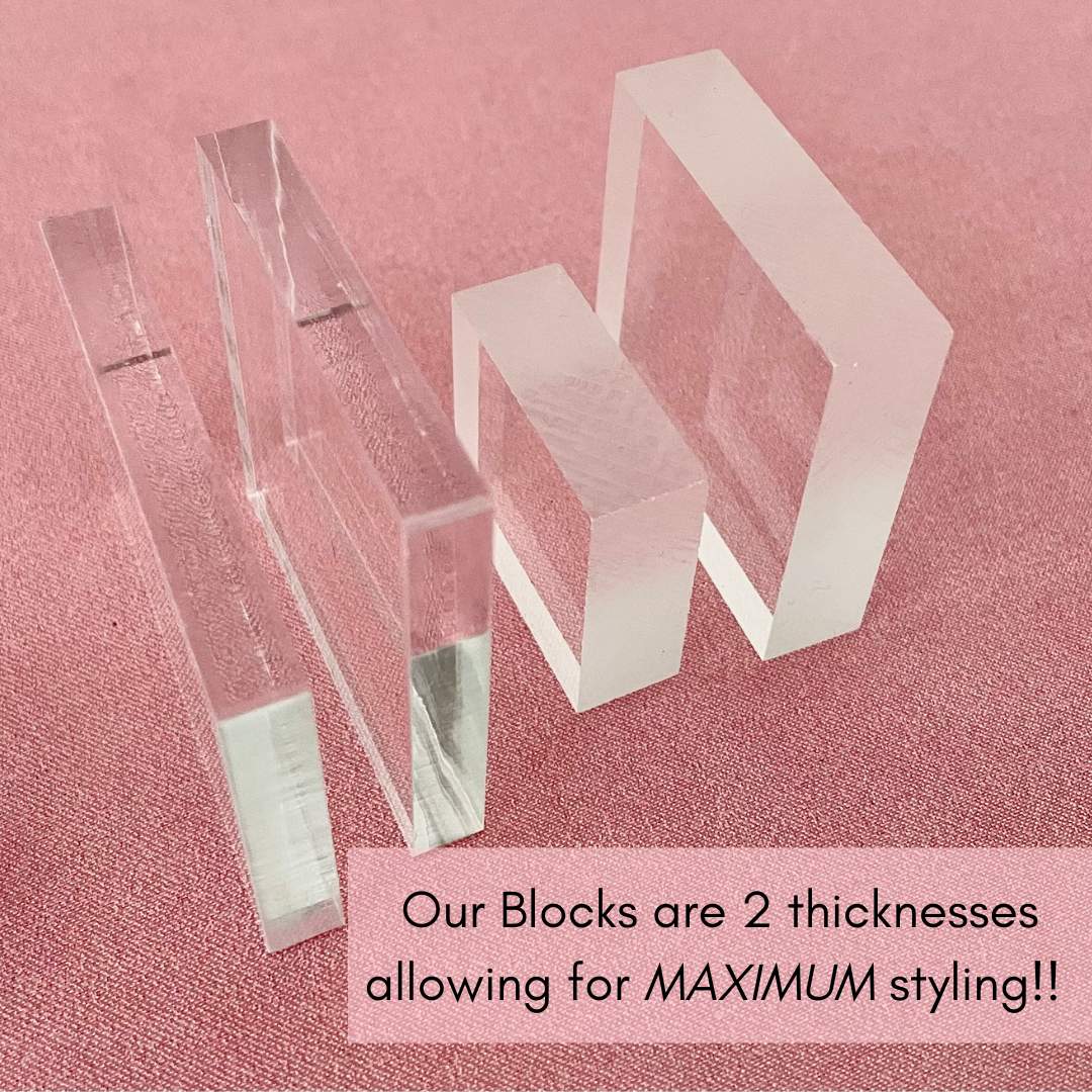 Acrylic Styling Block Set & Floral Risers for Flat Lays ~ MUST HAVE