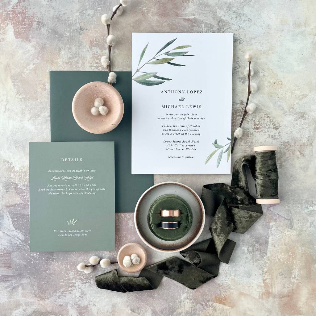 Olive Green Velvet Ribbon