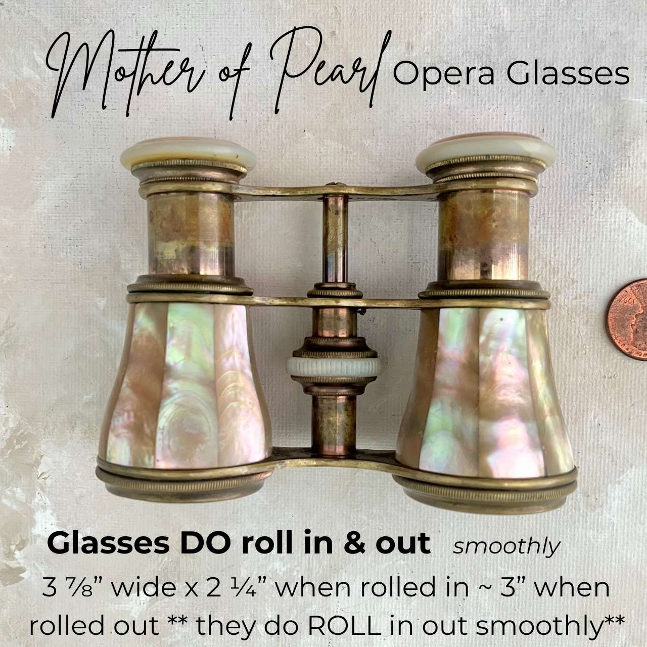 Mother Of Pearl Vintage LeFils PARIS Opera Glasses