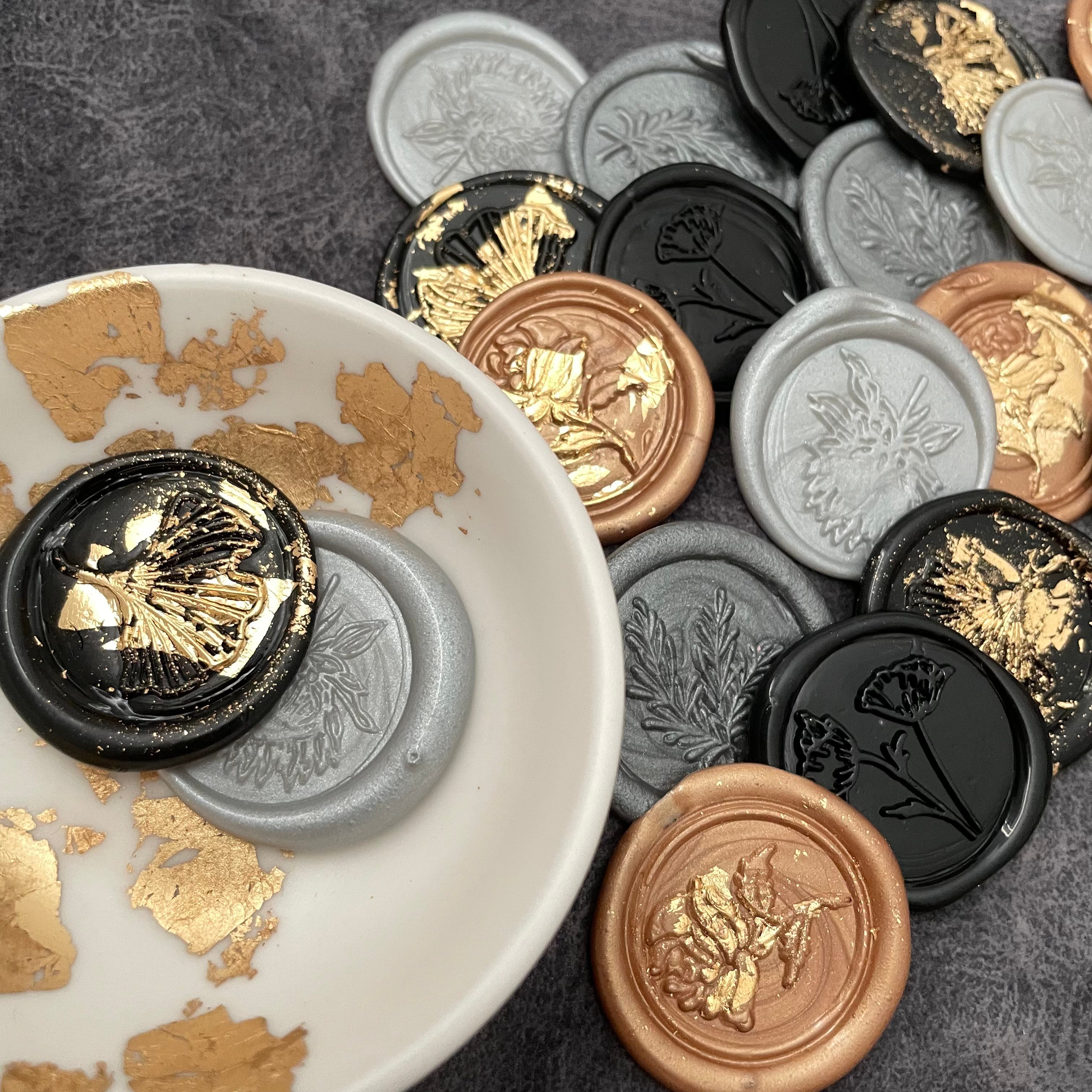 Black & Gold Wax Seal Flat Lay Prop Kit