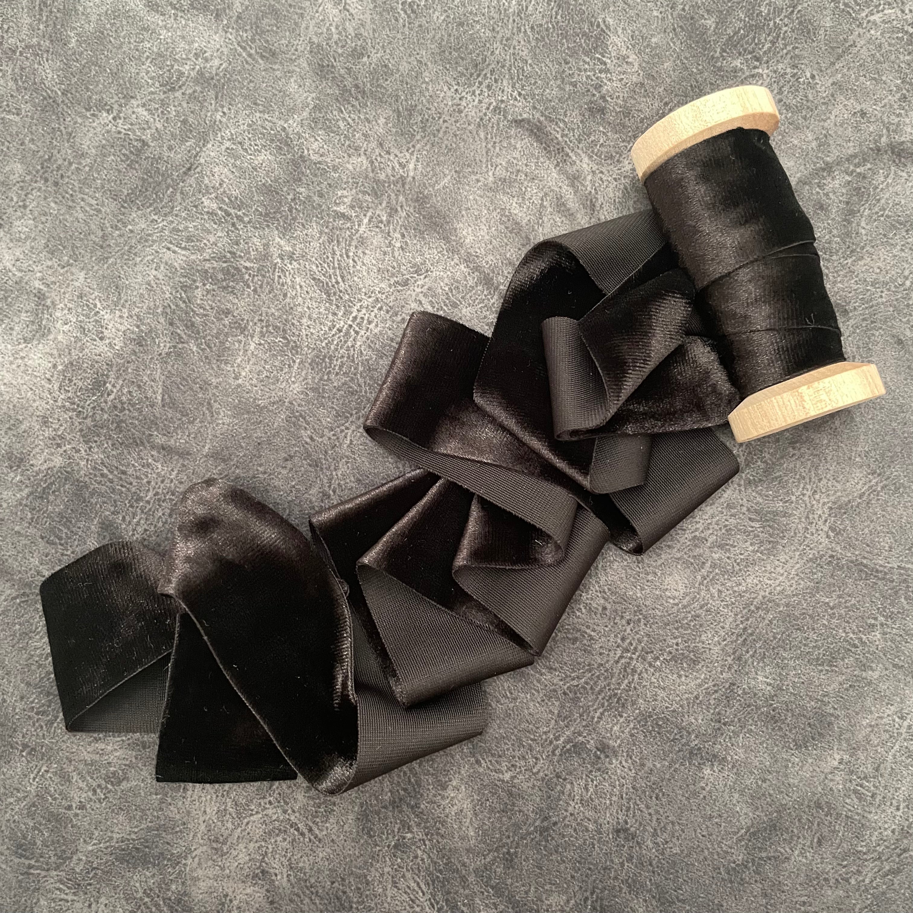 black velvet Flat Lay Ribbon -  Wedding Flat lay props from Champagne & GRIT