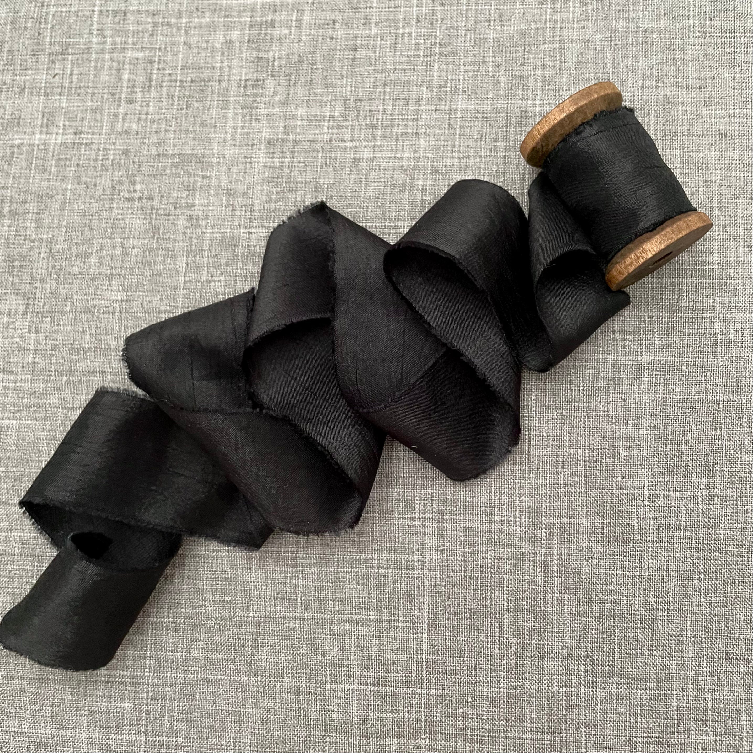 Black Taffeta Styling Ribbons – Champagne & Grit