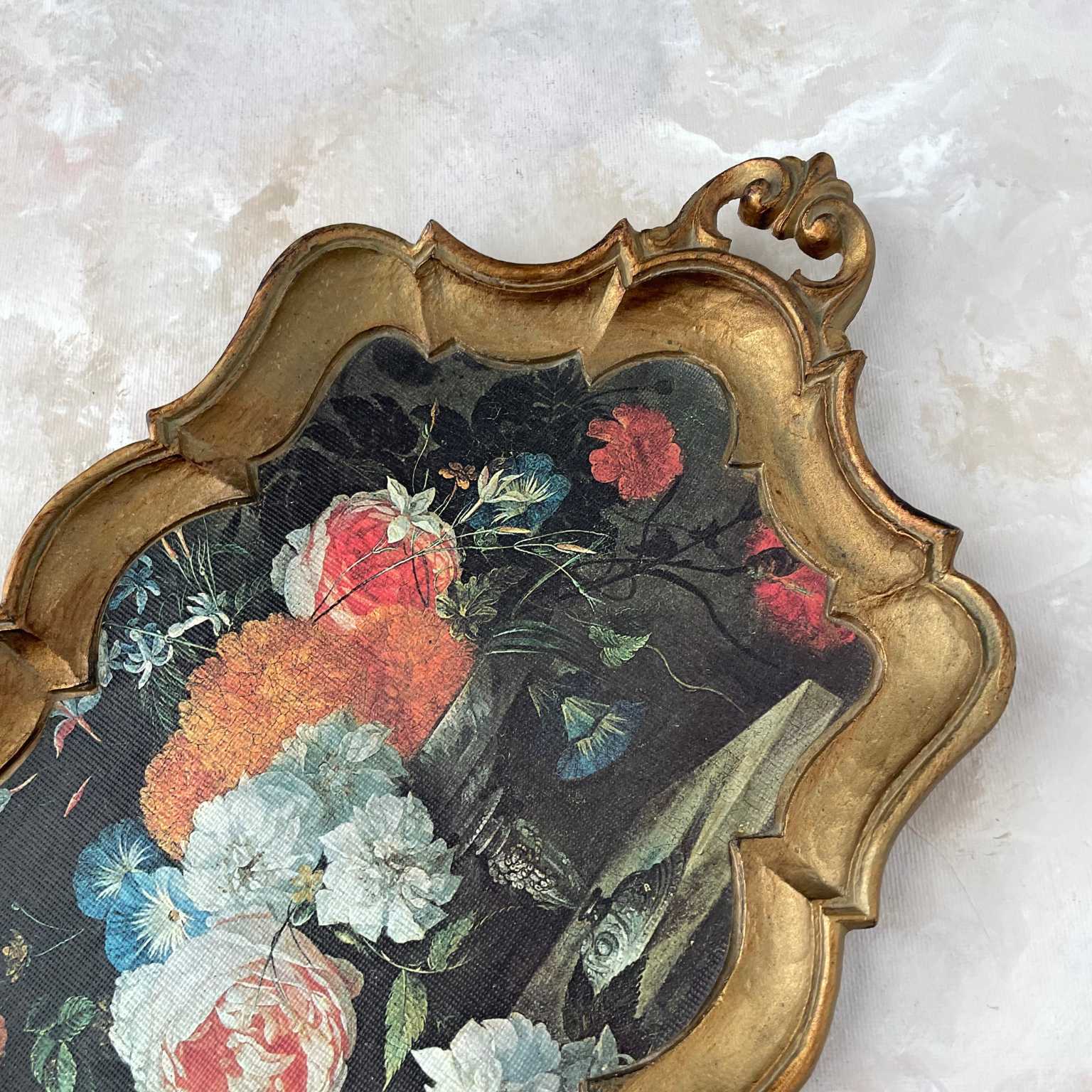 Gold floral Tray