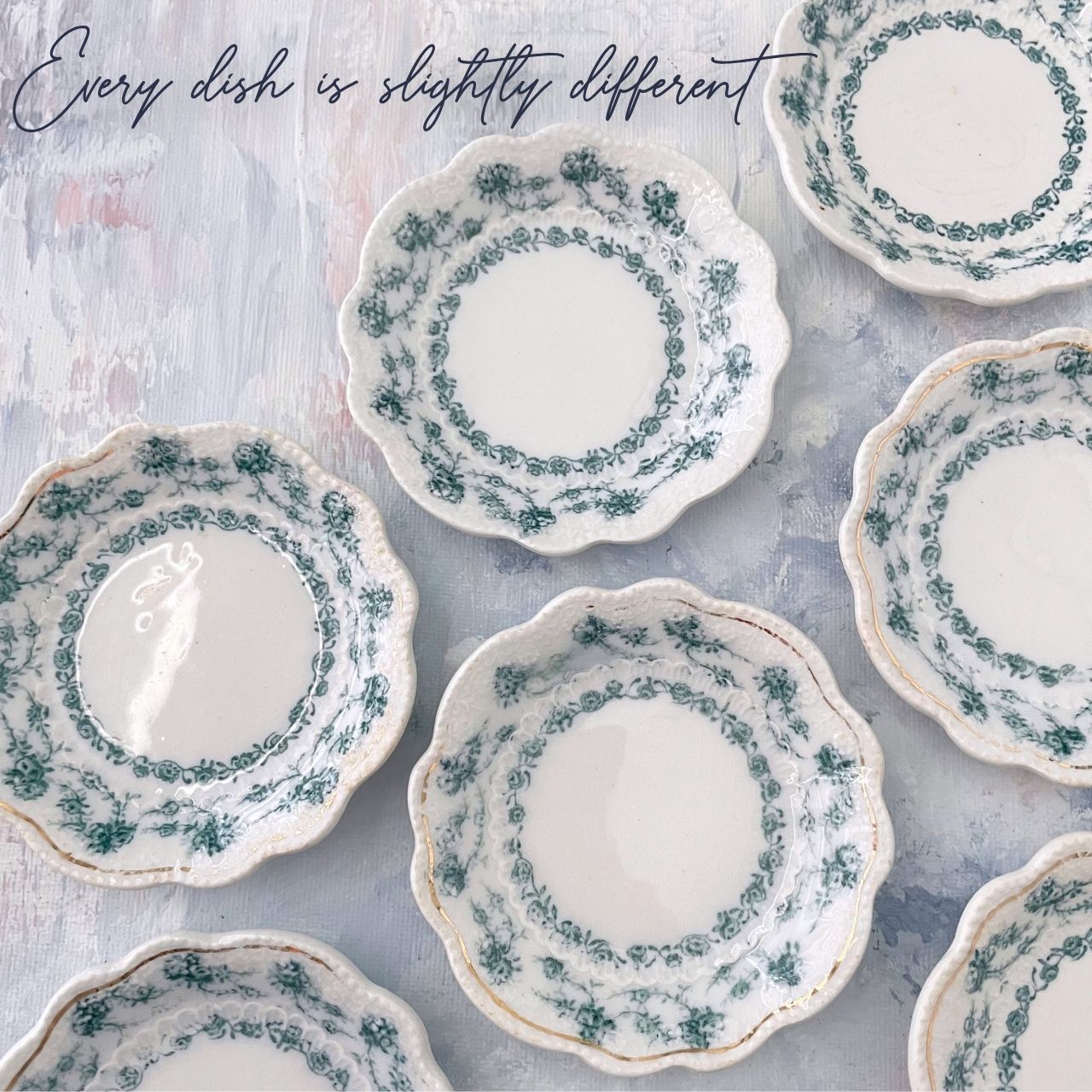 DEAL - Vintage Dish Blue with touches of Gold