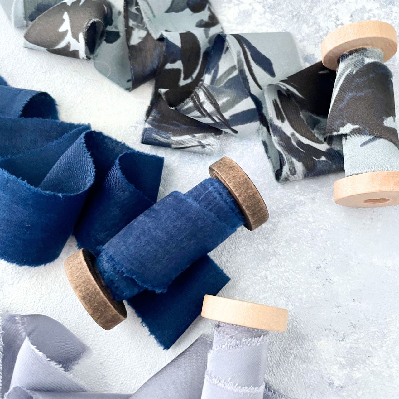 Shades of Blue Flat Lay Styling Ribbon