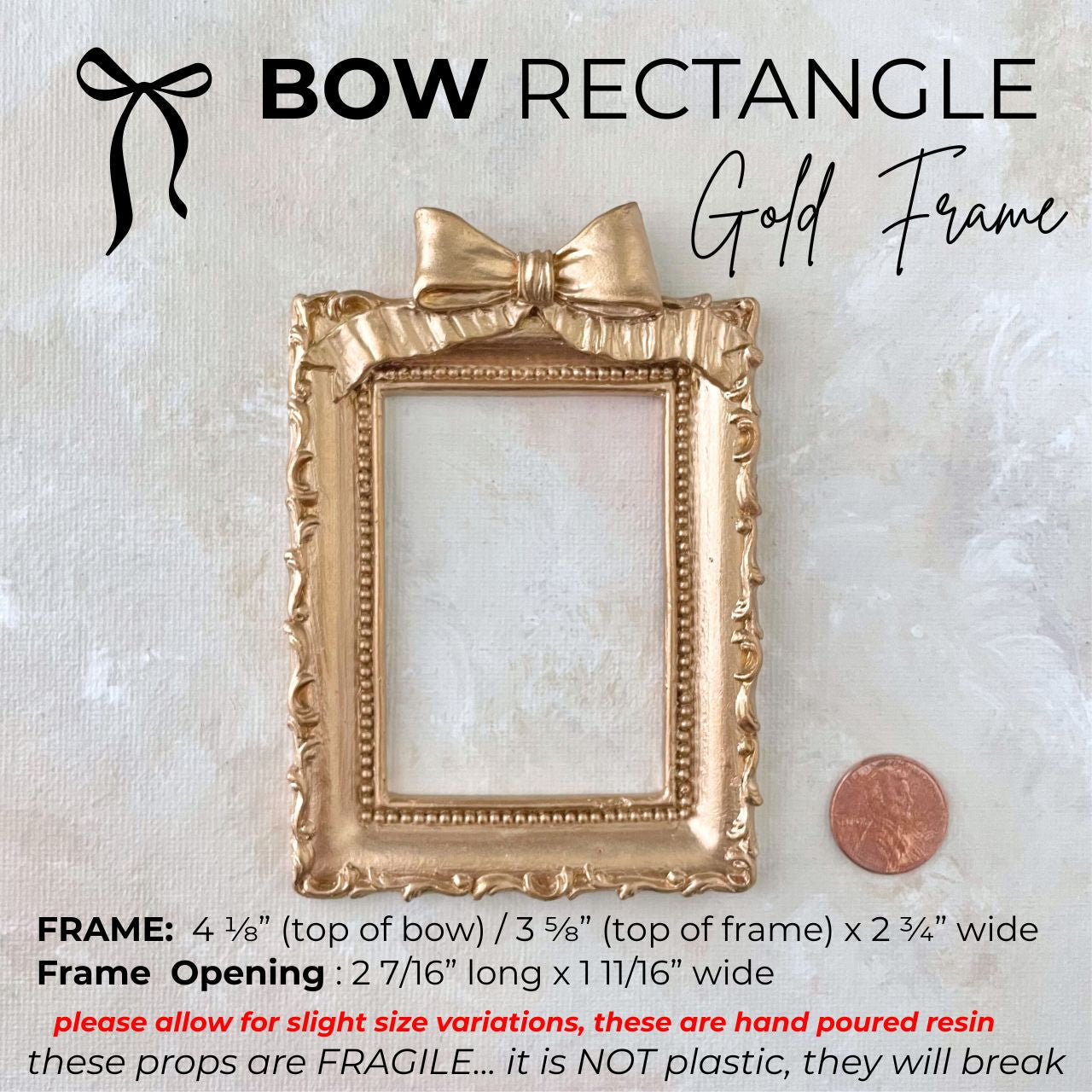 Mini  Gold Frames ~ Vintage Replicas