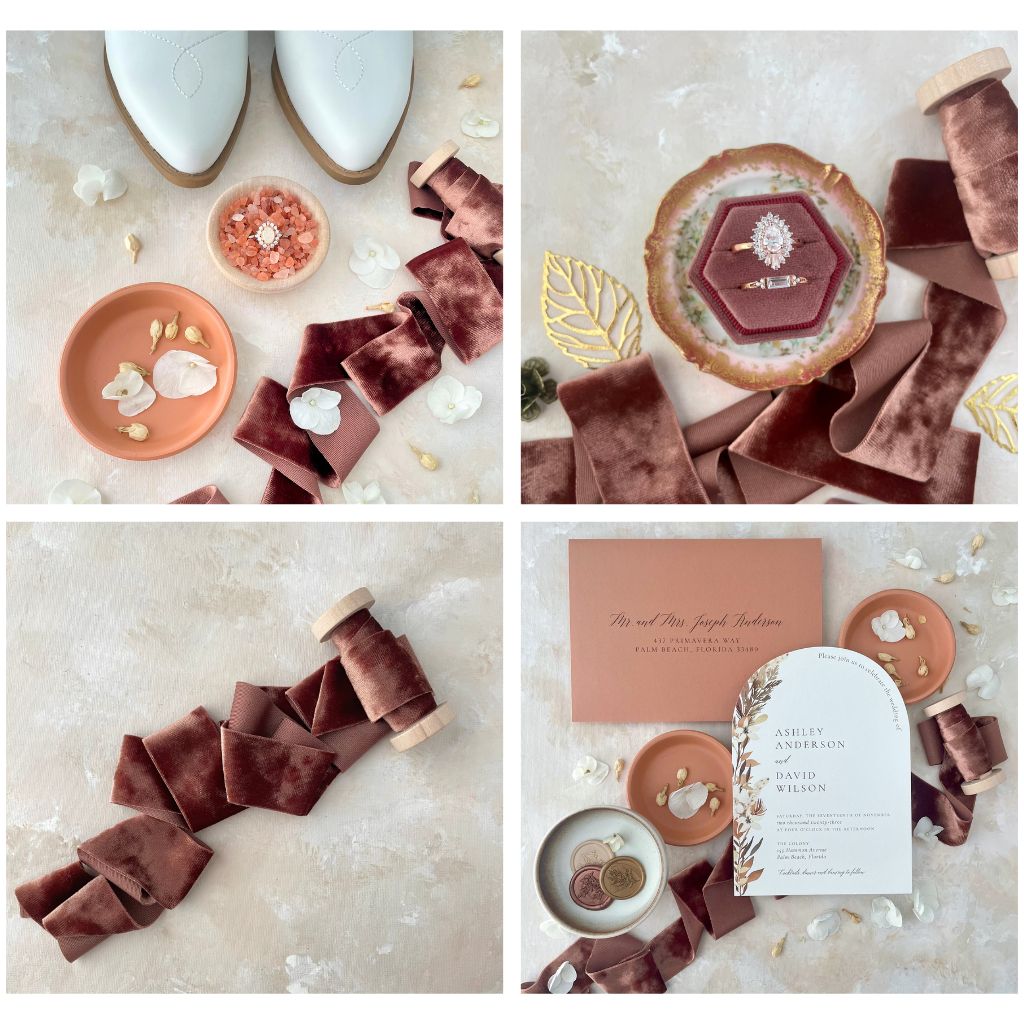 RusticWedding Silk Raw Edge Ribbon ~ Fall Styling Ribbon Kit