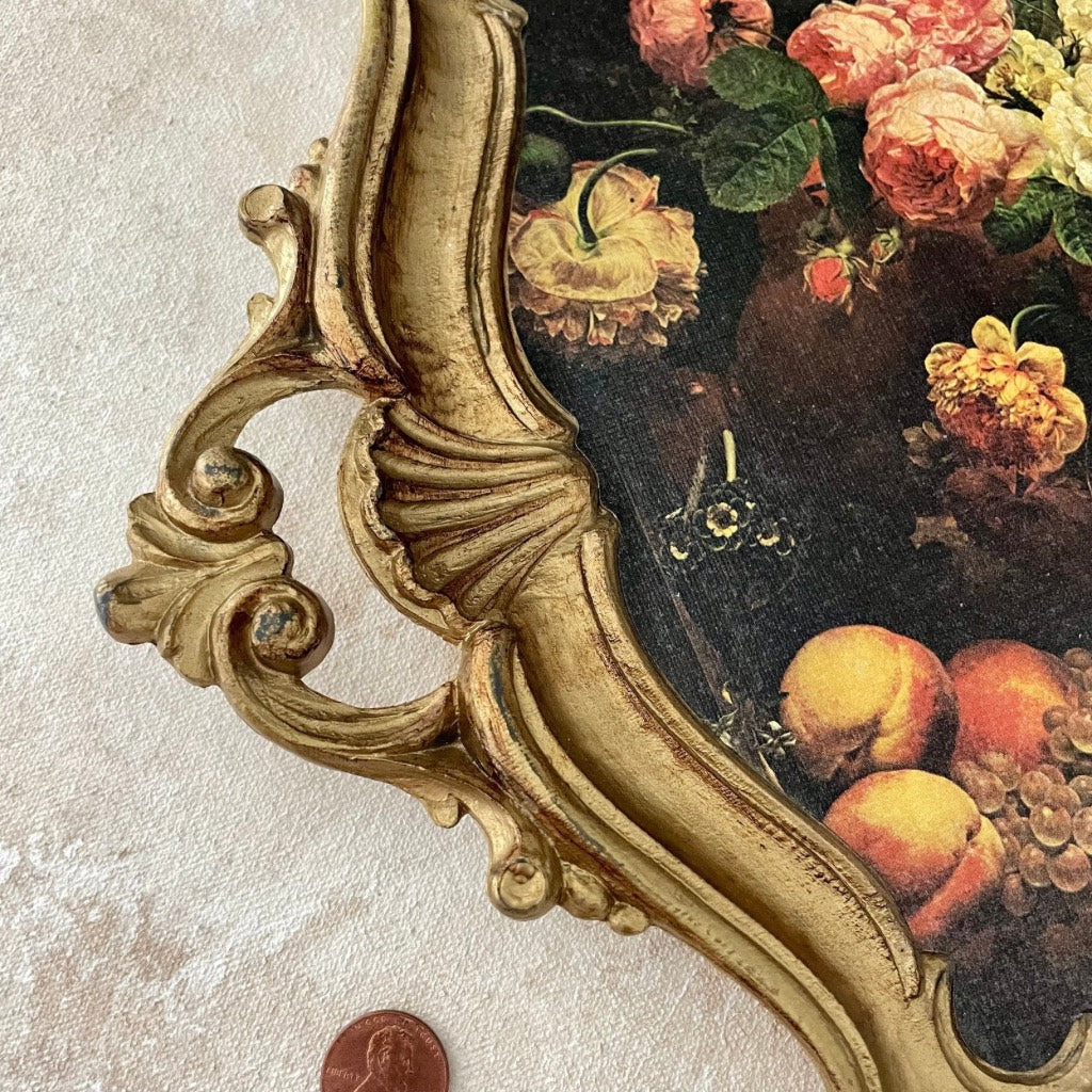 Gold Italian Florentine Vintage Tray ~ LARGE Tray