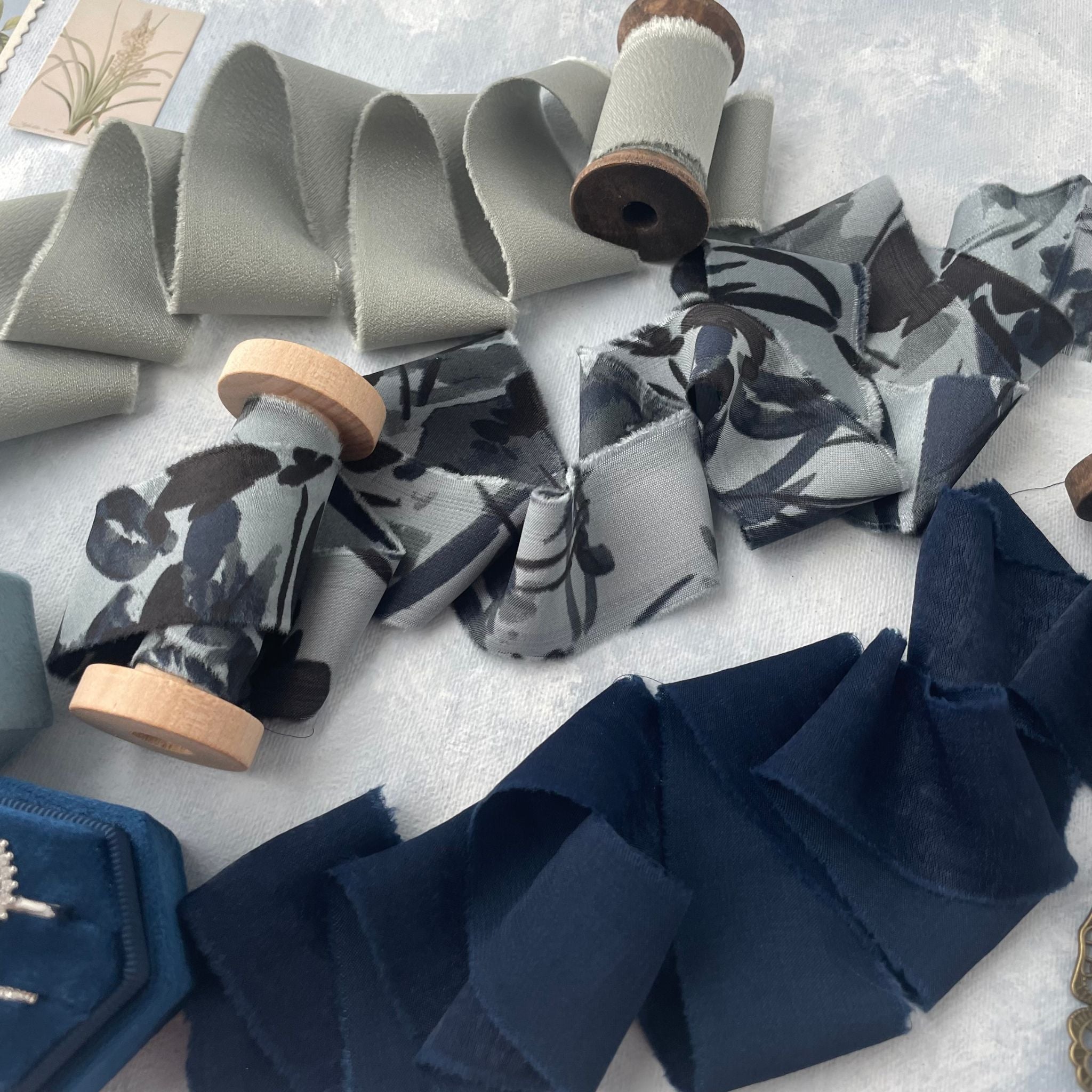 Dusty Blue, Navy & Sage Green Styling Kit