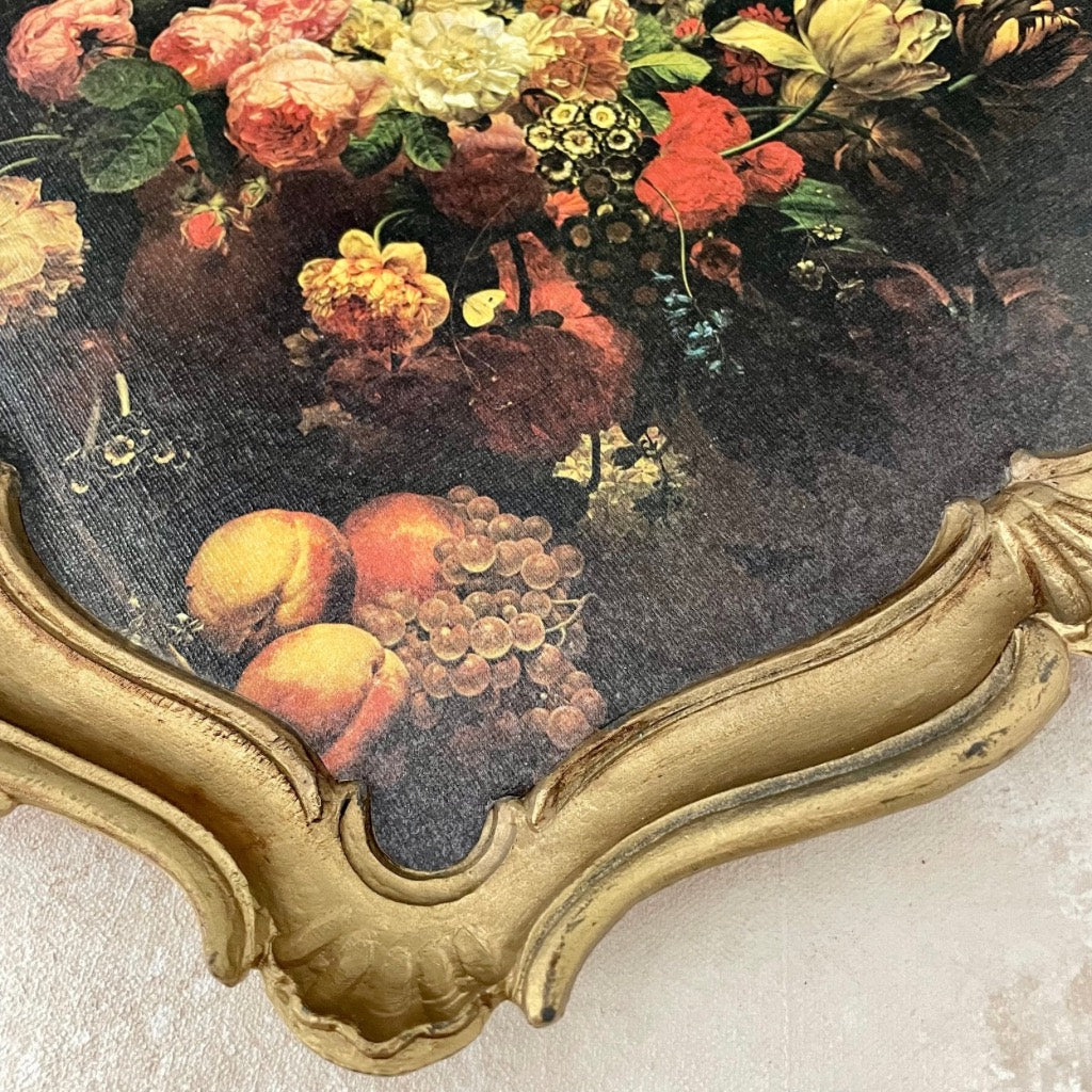 Gold Italian Florentine Vintage Tray ~ LARGE Tray