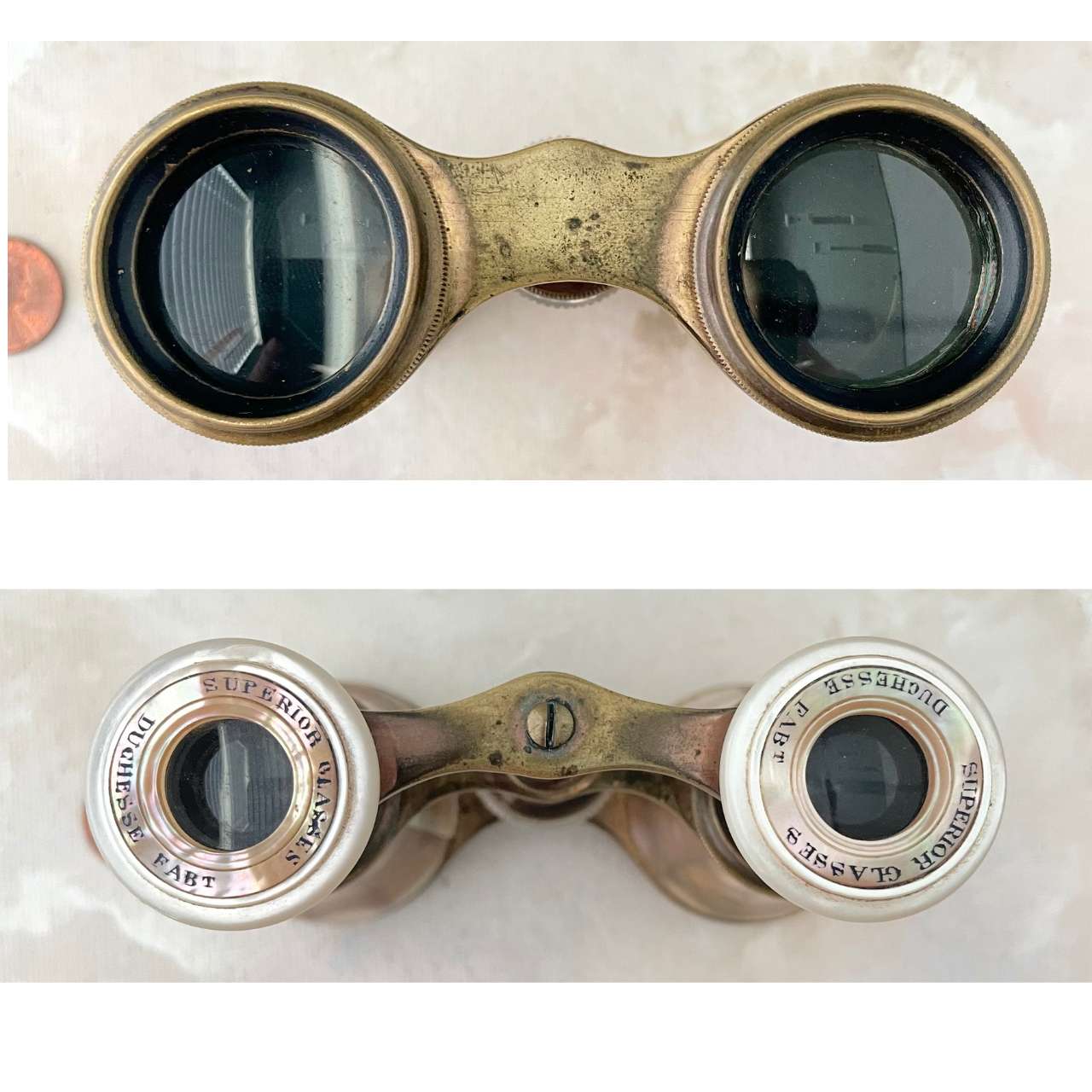 Mother Of Pearl Vintage LeFils PARIS Opera Glasses