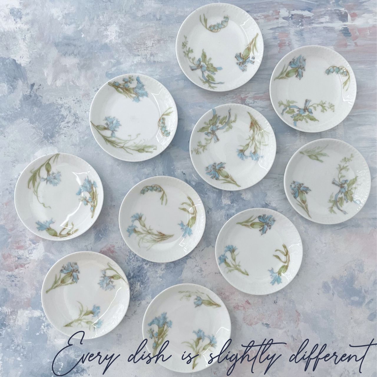 Dusty Blue Vintage Dishes