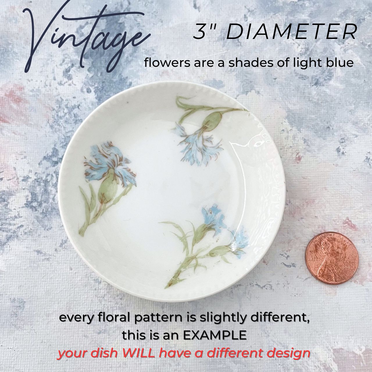 Dusty Blue Vintage Dishes