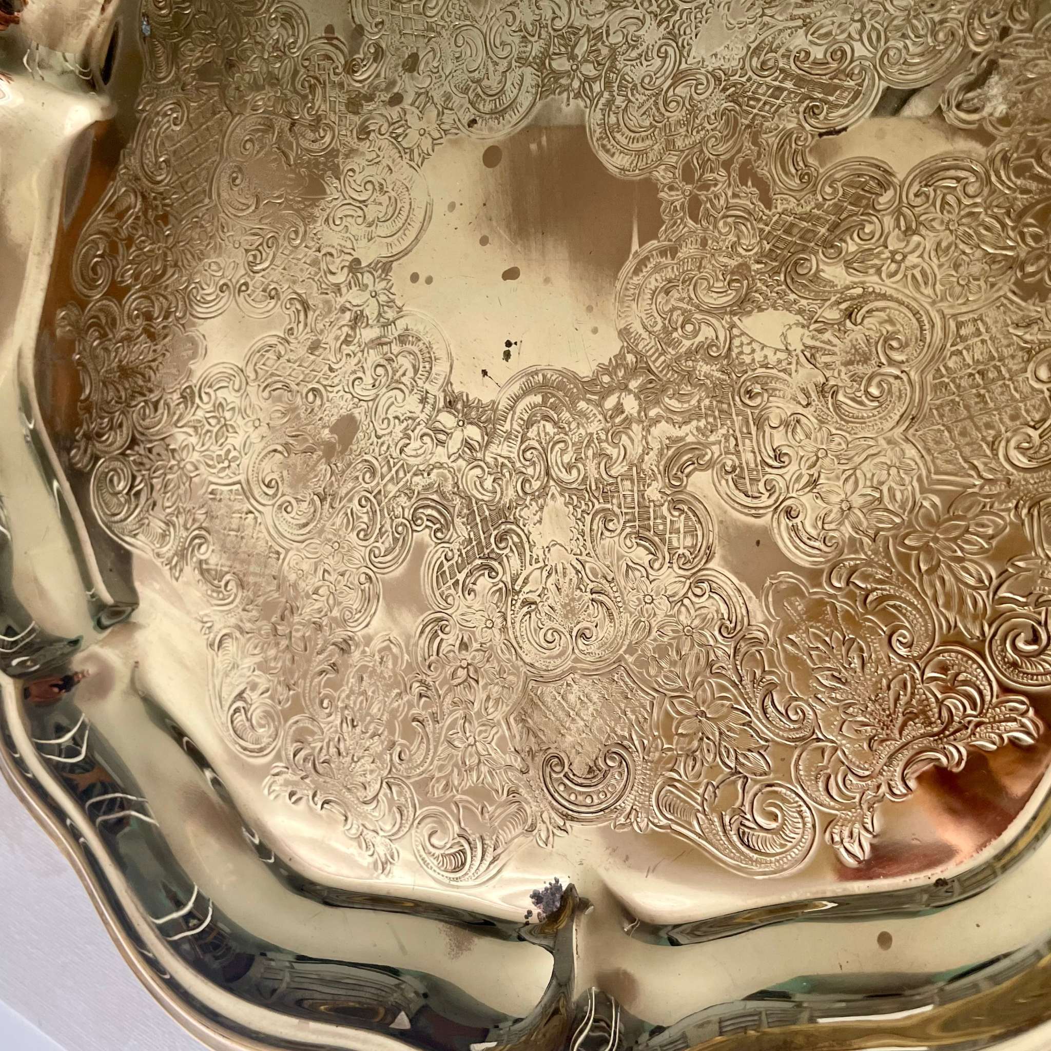 Vintage Gold Tray ~ LARGE Tray