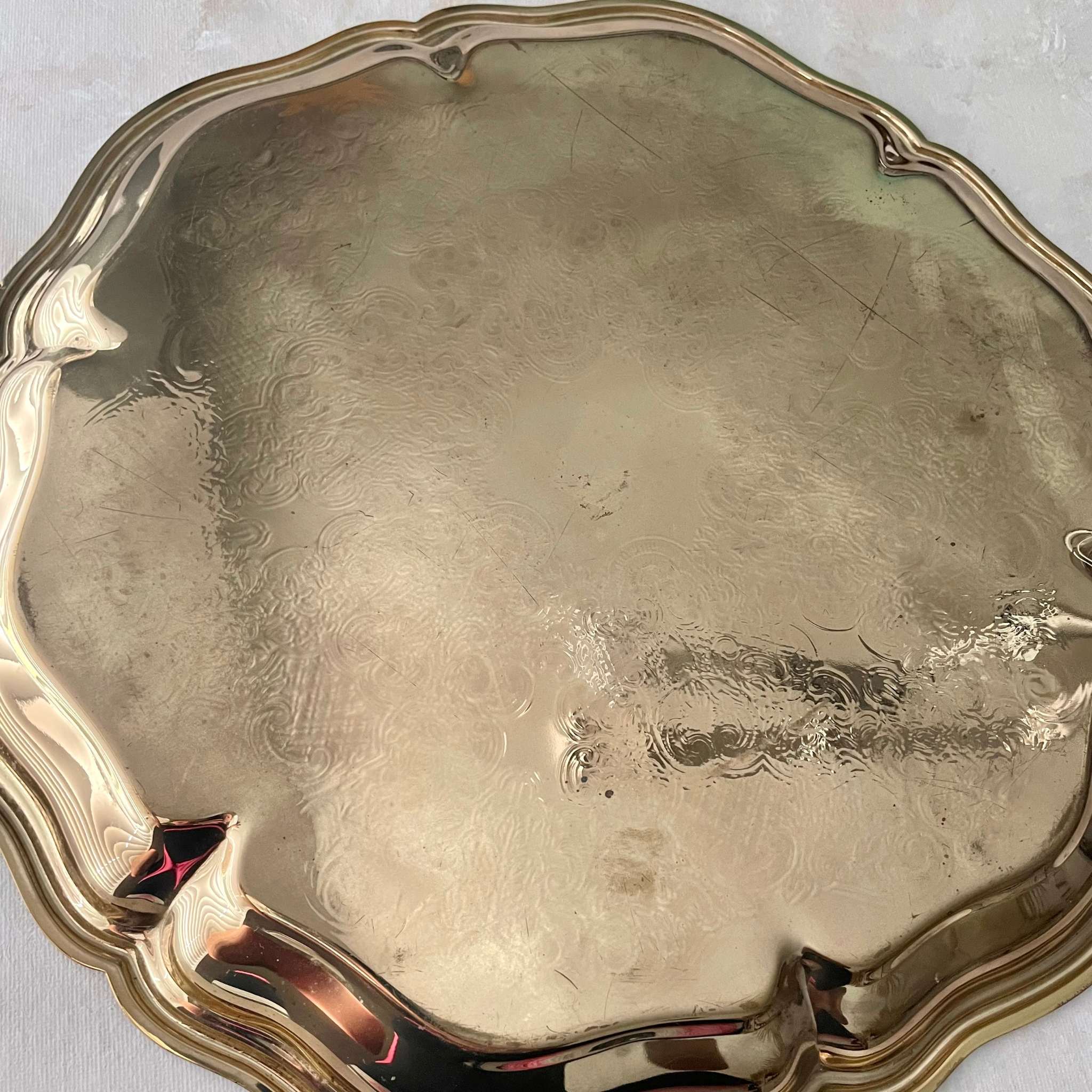 Vintage Gold Tray ~ LARGE Tray