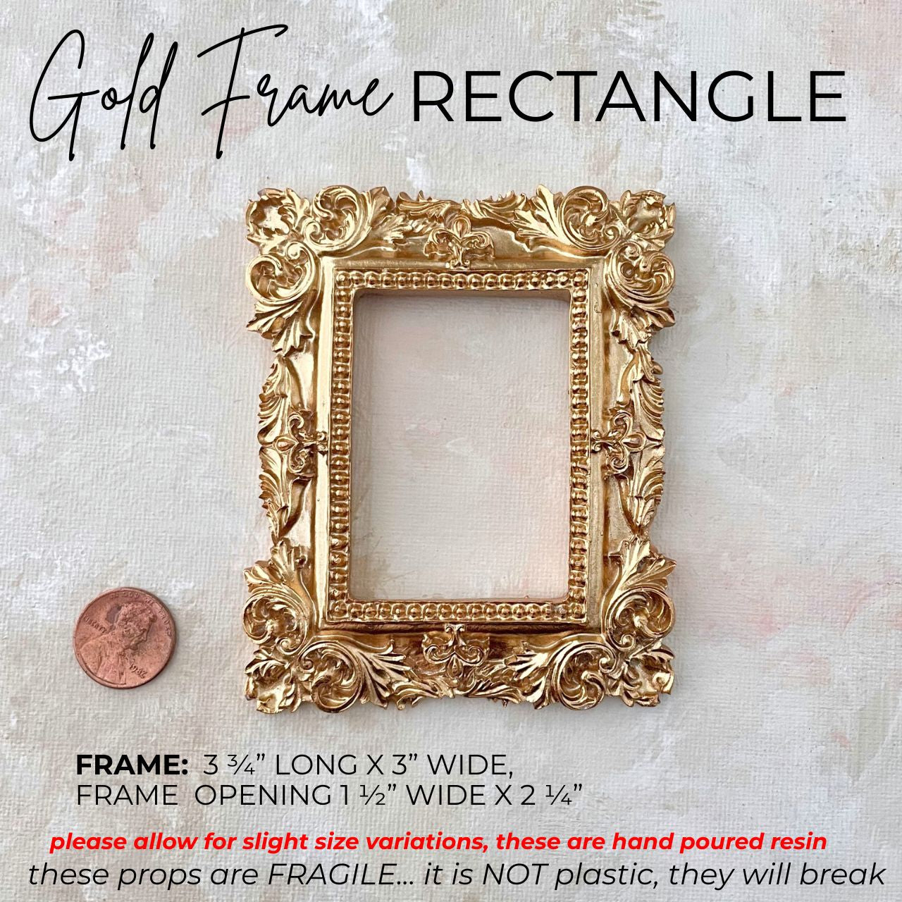 Mini  Gold Frames ~ Vintage Replicas