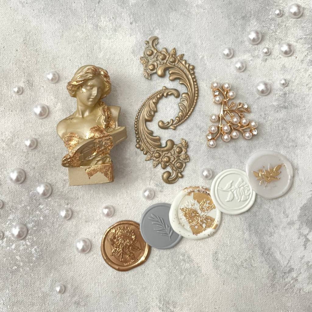 White & Gold Flat Lay Props ~🎄HOLIDAY DEAL 🎄