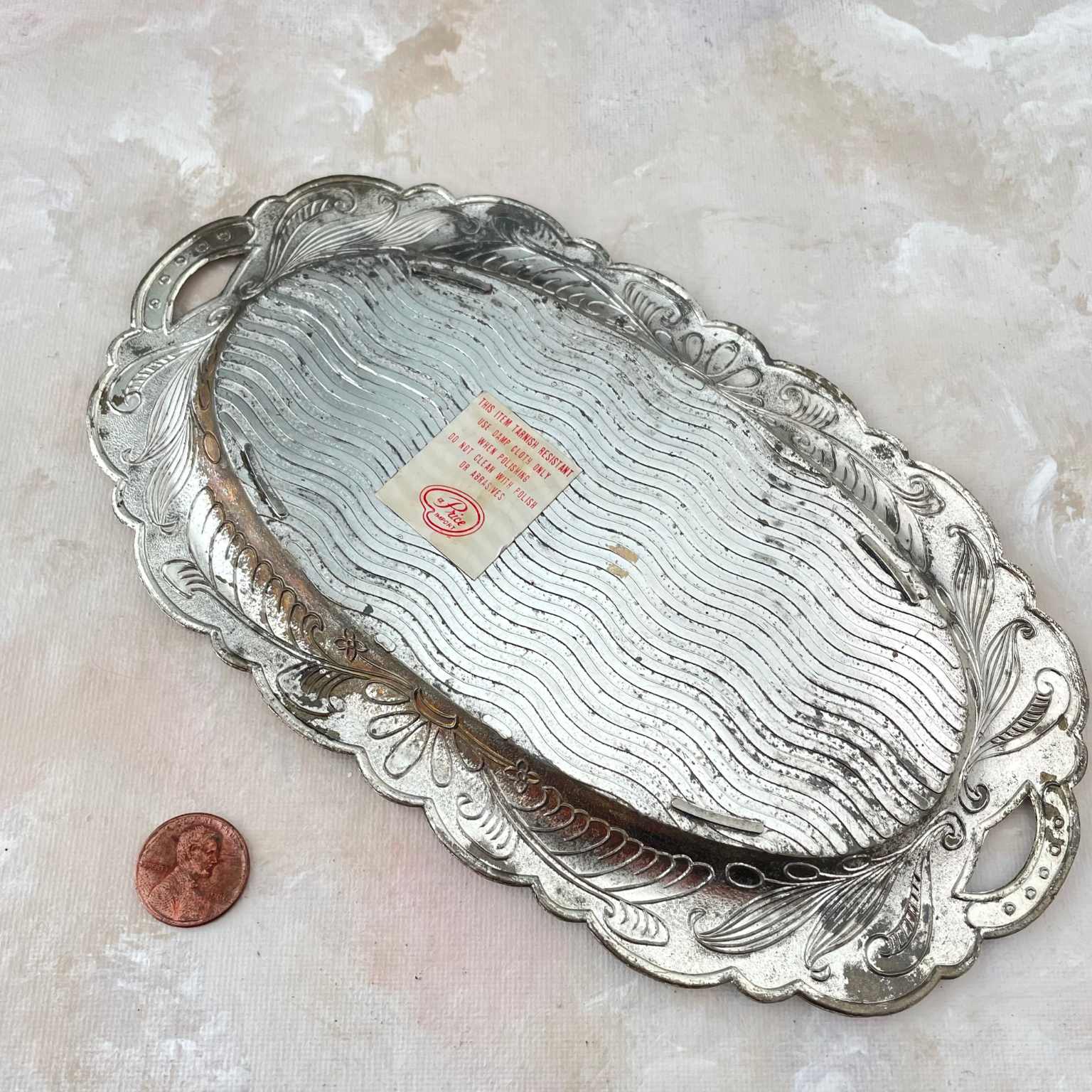 Small Antique Silver Tray