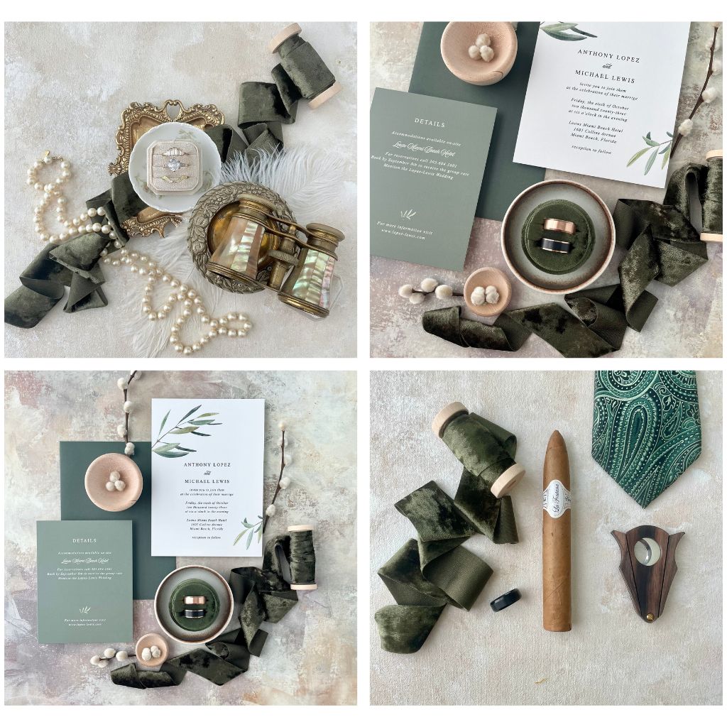 Ribbon Flat Lay Styling Kit for Boho Rustic Fall Wedding