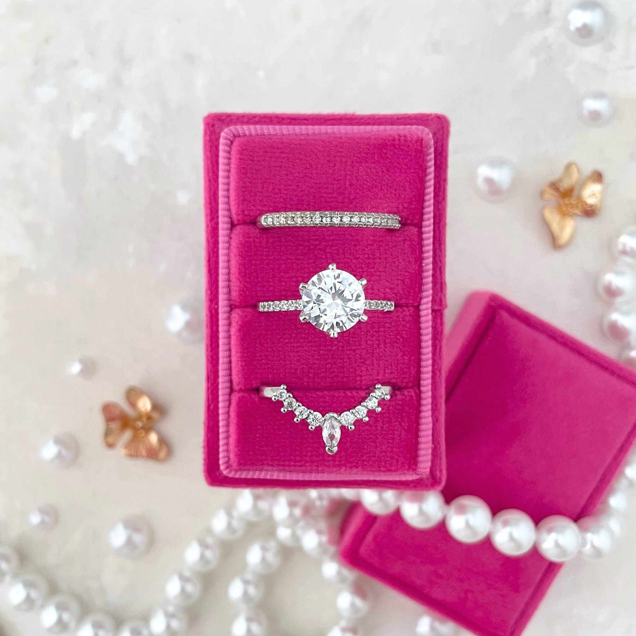 Pink Ring Box Ring Box Collection | Flat Lay Props | Champagne & GRIT – Tagged