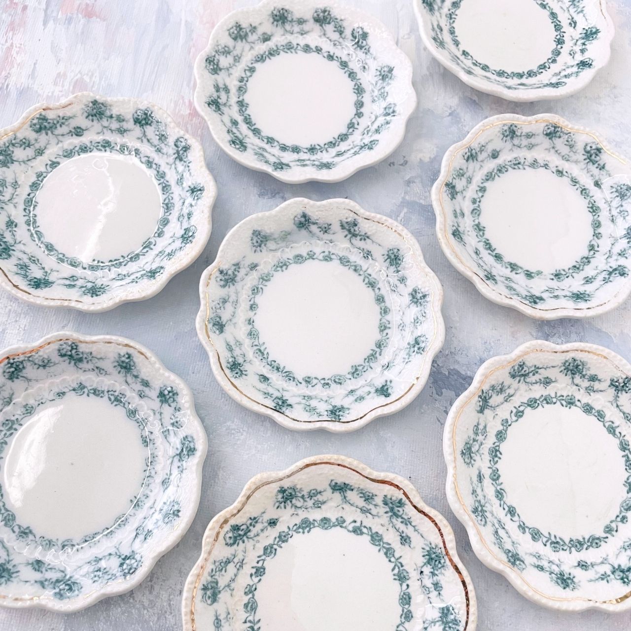 DEAL - Vintage Dish Blue with touches of Gold