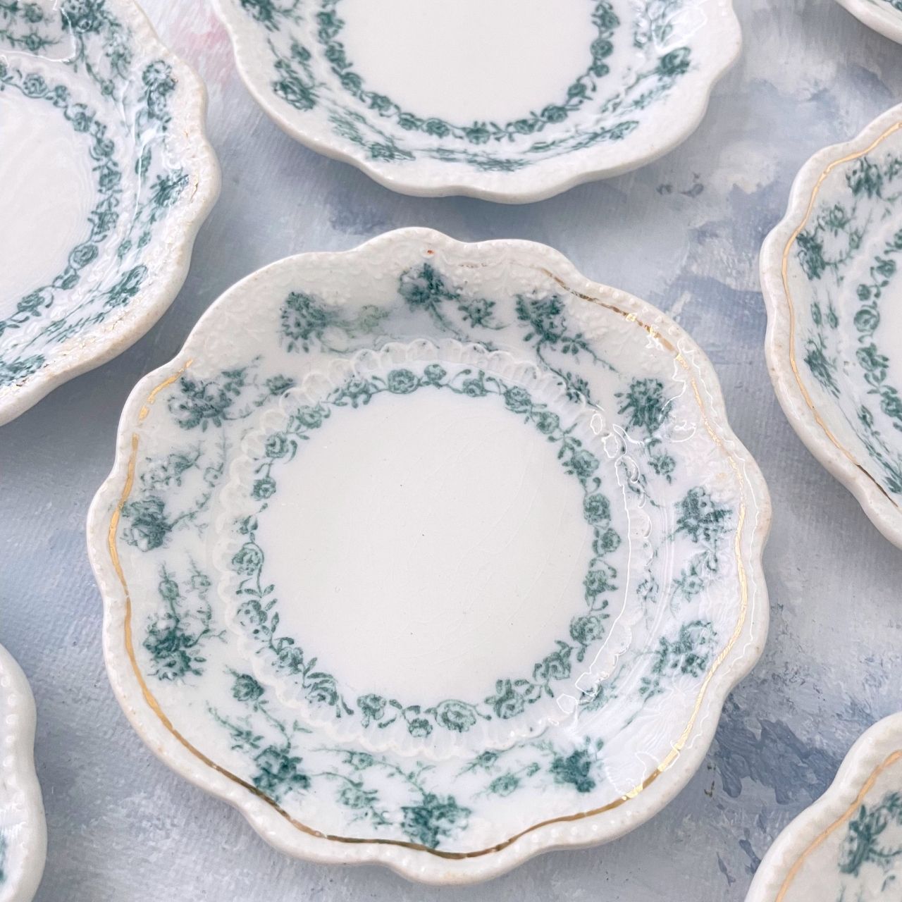 DEAL - Vintage Dish Blue with touches of Gold