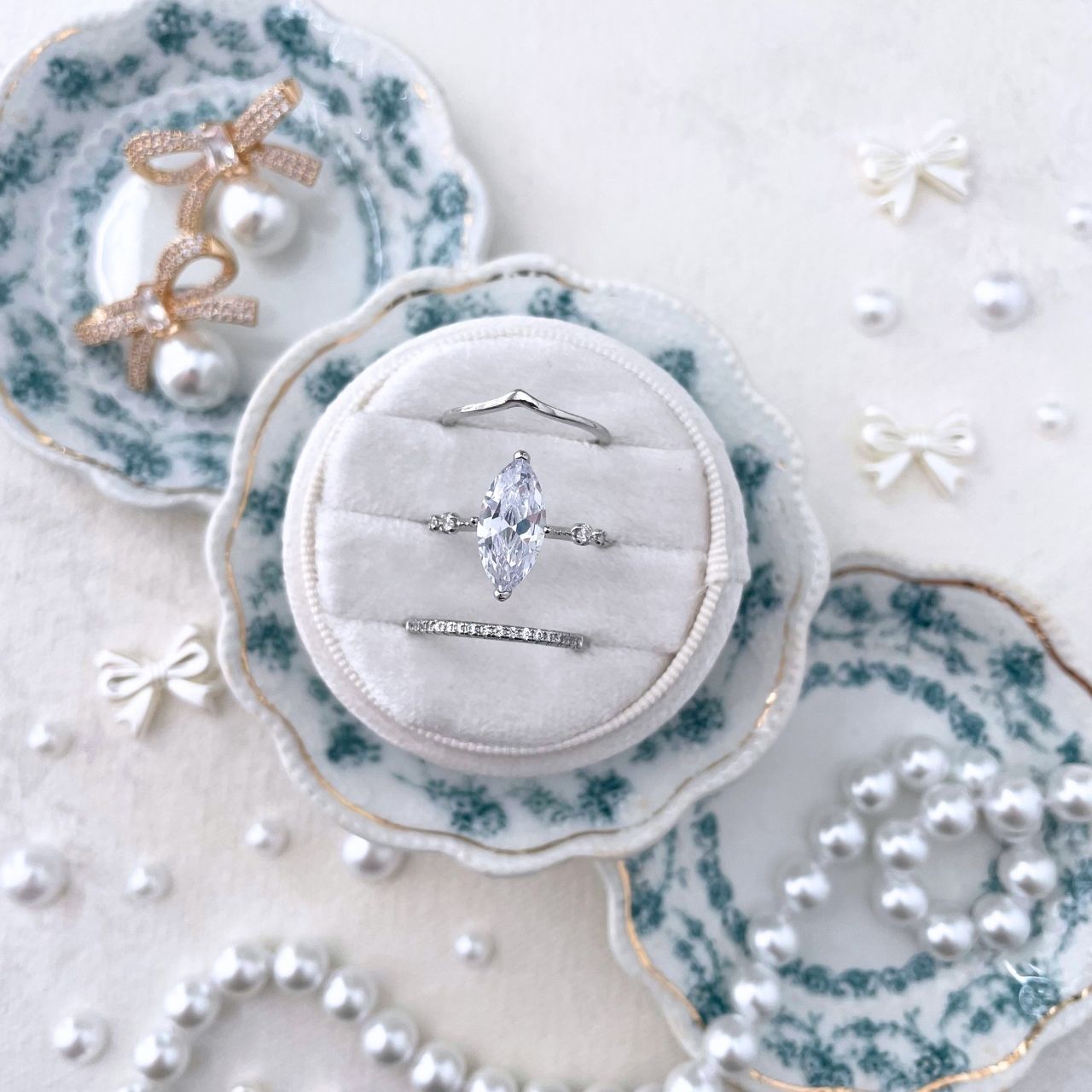 DEAL - Vintage Dish Blue with touches of Gold