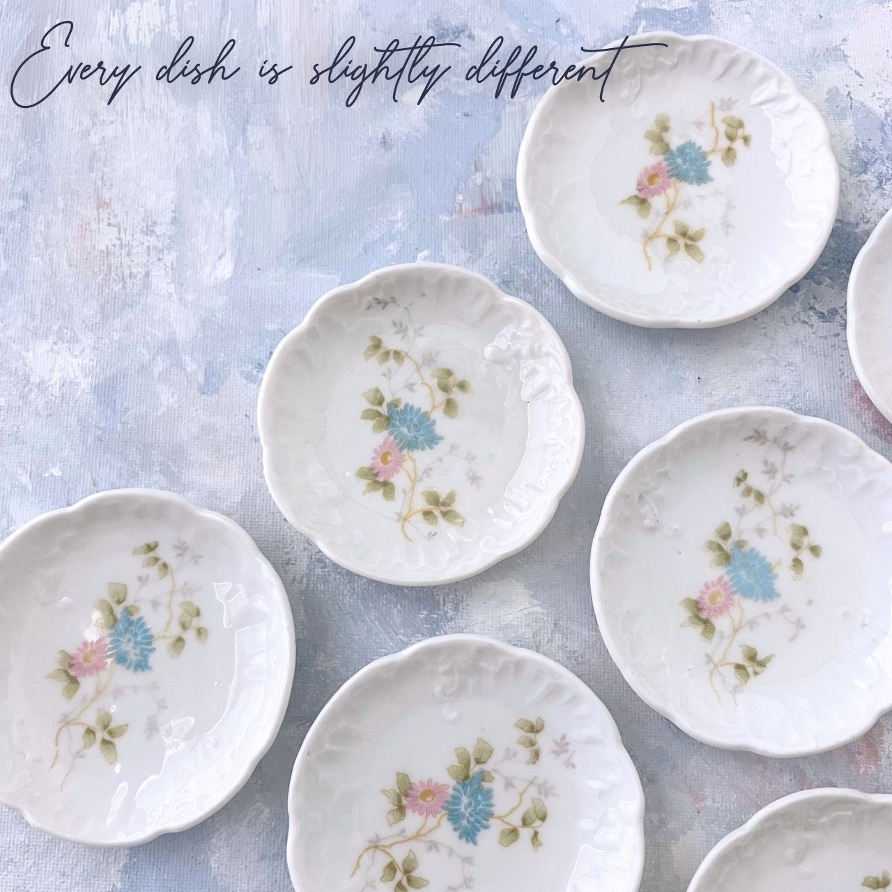 DEAL - Vintage Dish Pink & Blue Floral