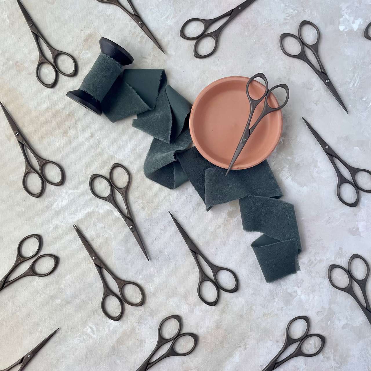 Bronze Styling Flat Lay Scissors