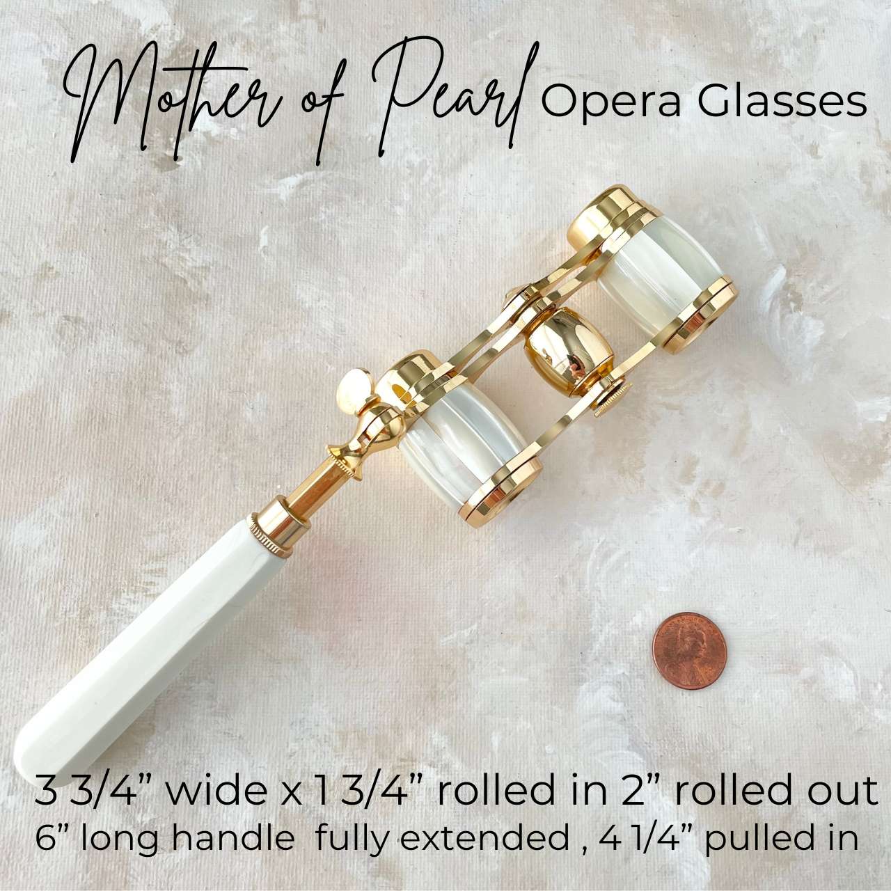 Mother of Pearl Opera Glasses with Handle