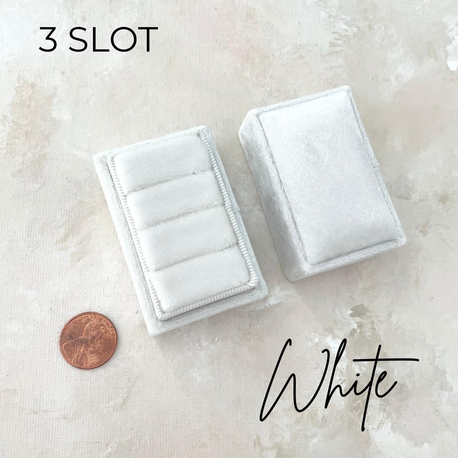 Ring Box 3 Slot WHITE