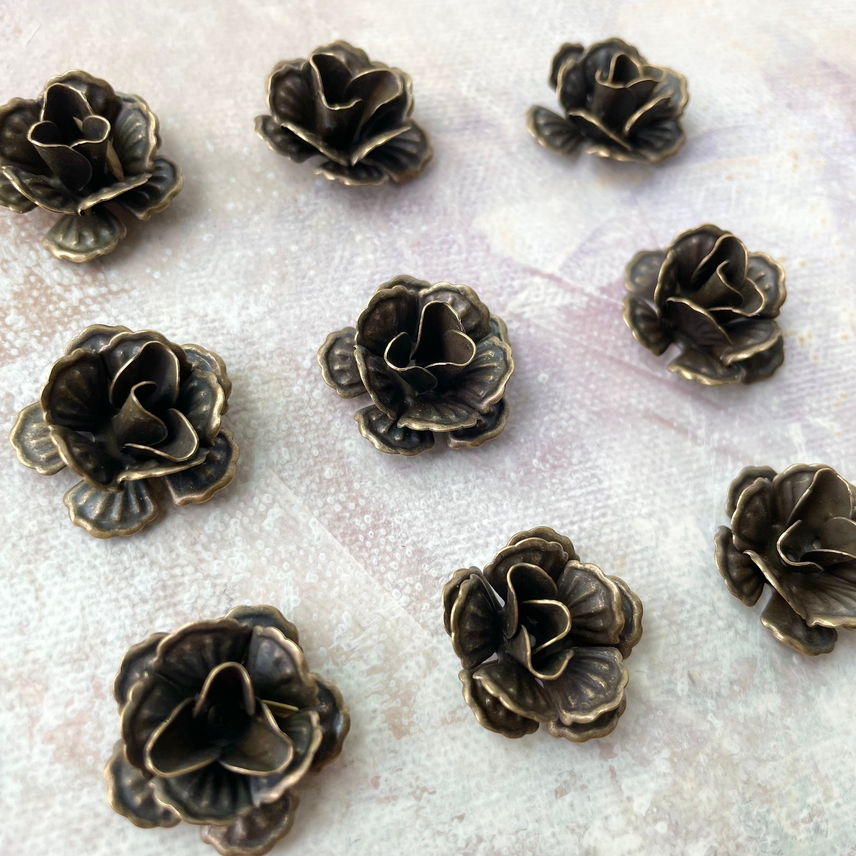 9 Mini bronze styling flower, must have flat lay props from Champagne & GRIT
