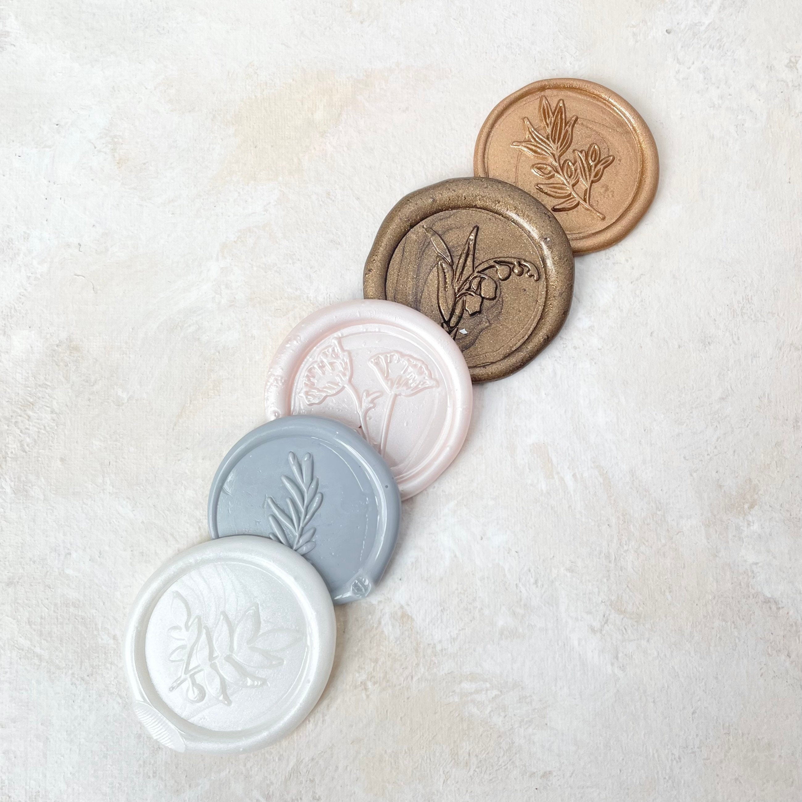 5 Classic Wax Seals, neutral color flat lay props from Champagne & GRIT