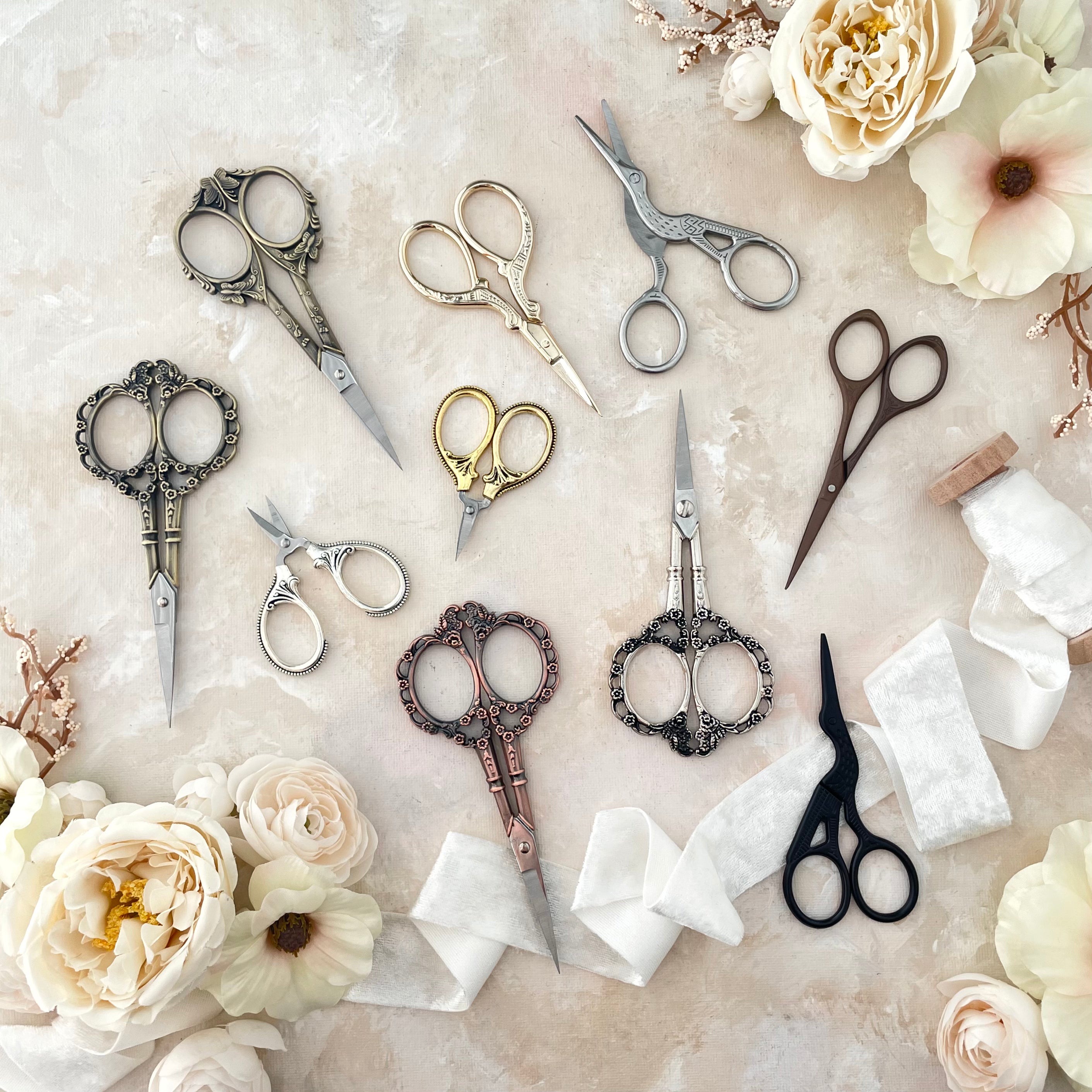 Various styles of Flat Lay Props Styling Scissors -  Wedding Flat lay props from Champagne & GRIT