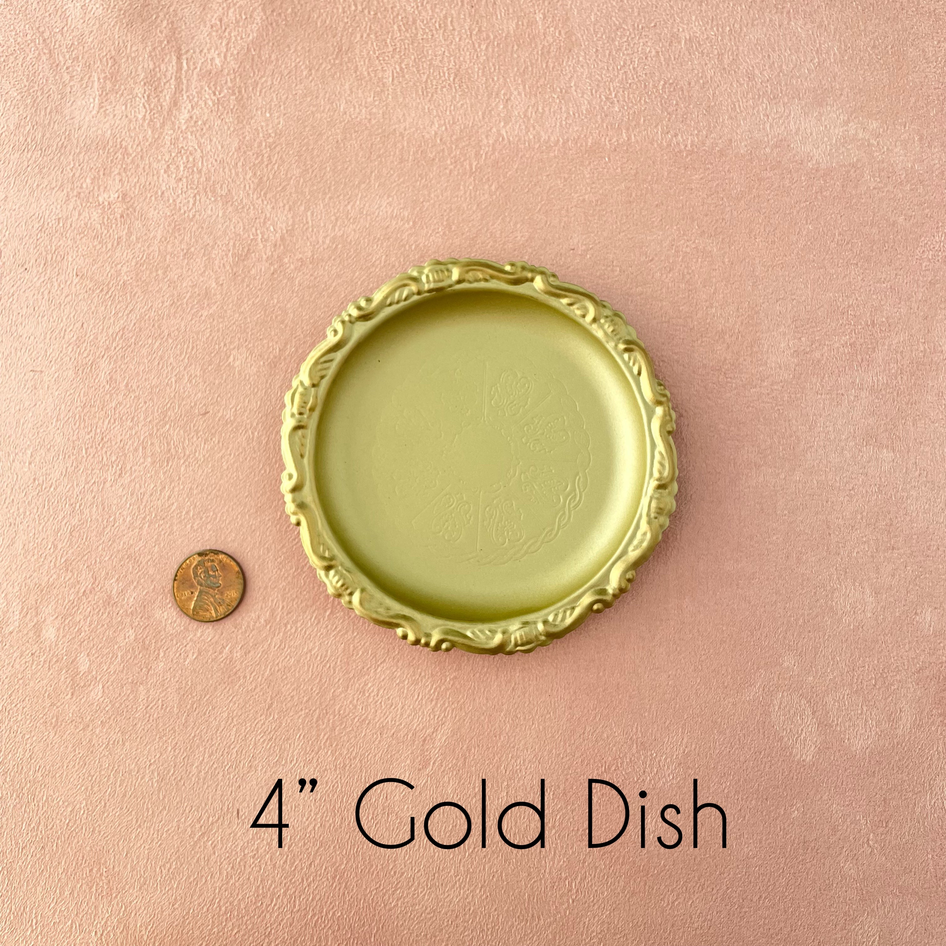 4 inch round gold dish  - Wedding Flat lay props from Champagne & GRIT
