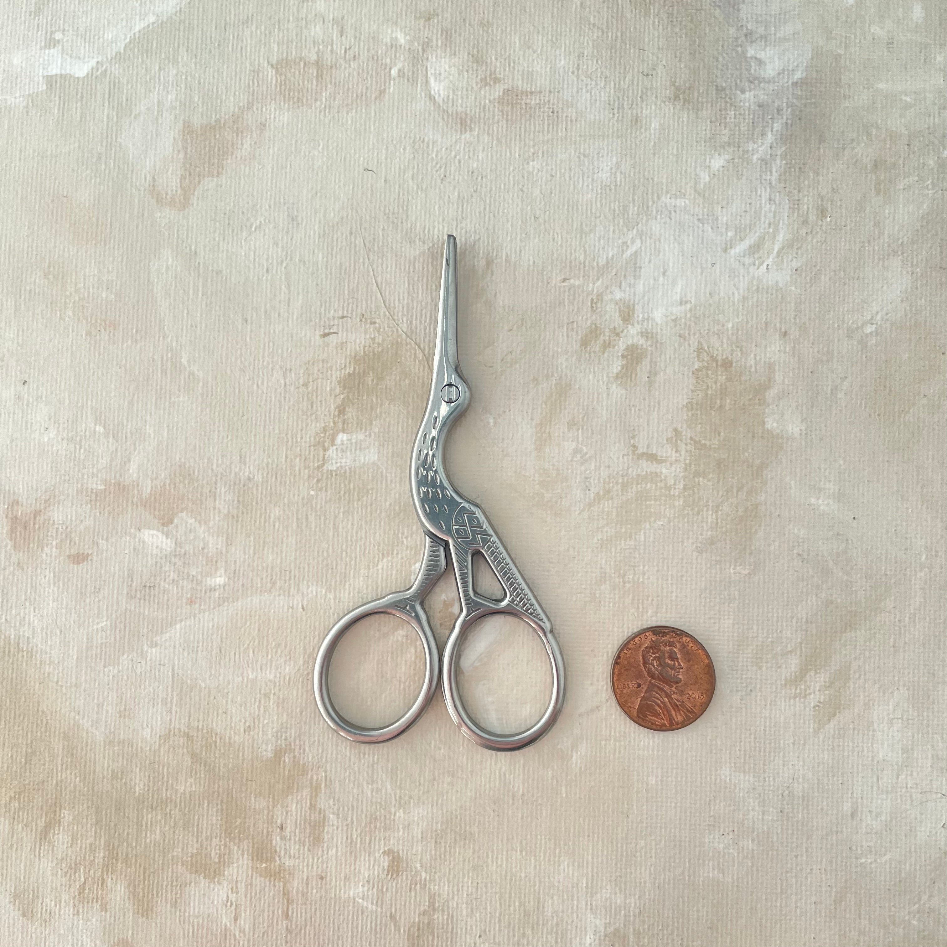 SILVER Crane Scissors-  Wedding Flat lay props from Champagne & GRIT