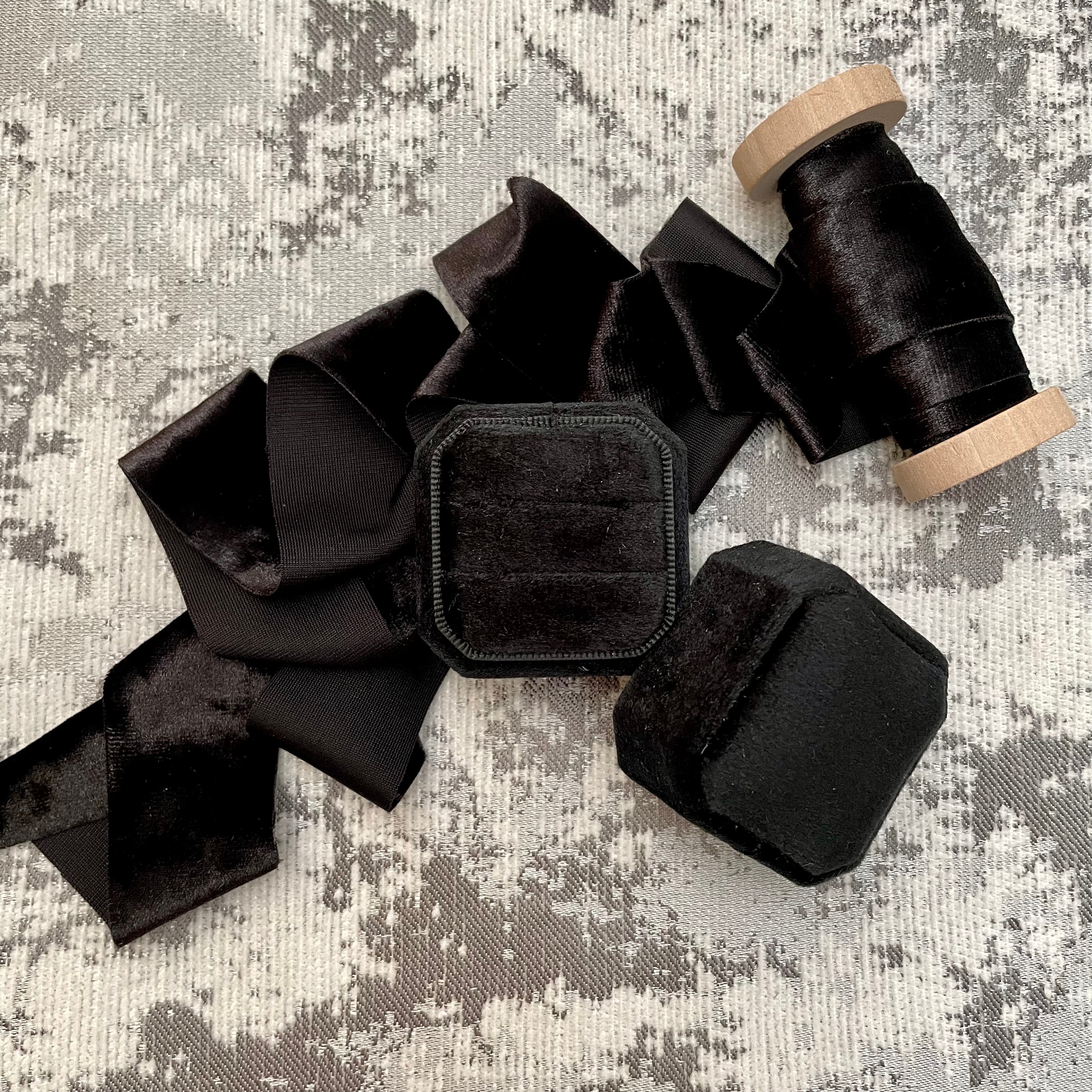 Black Velvet Ribbon – Champagne & Grit