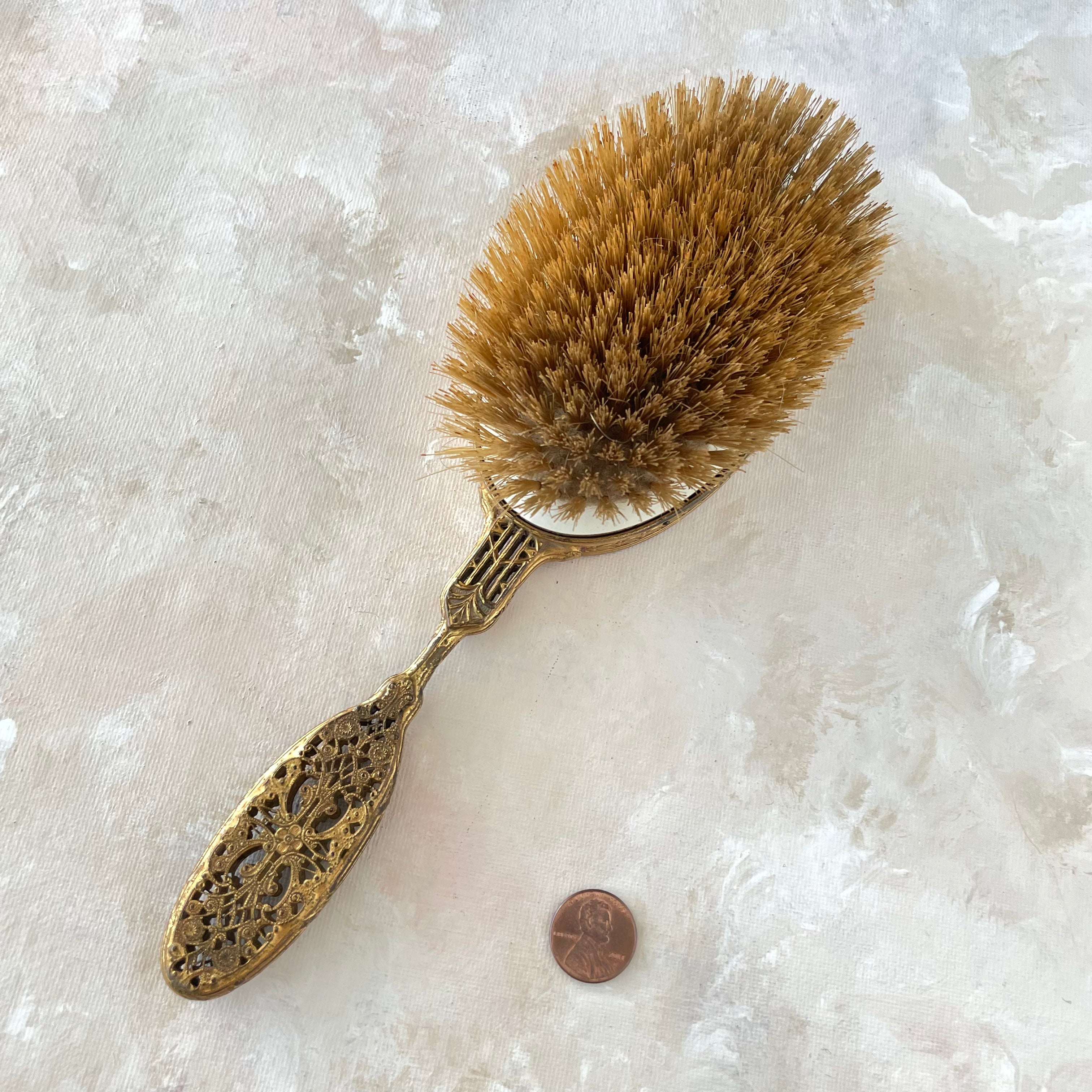 Gold Vintage Vanity Brush