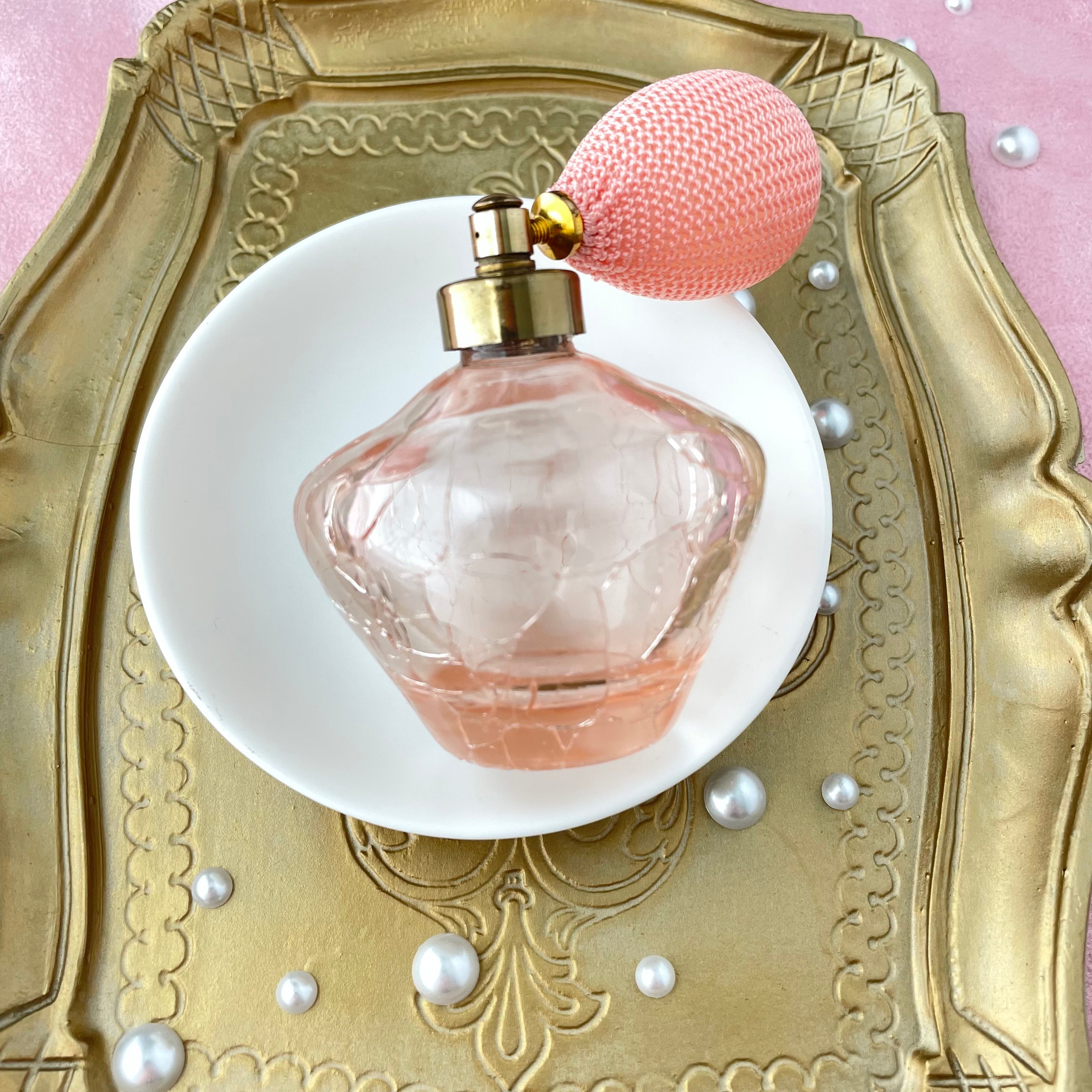 Pink Blush Glass Perfume Atomizer with Blush Atomizer -  Glass Atomizer